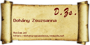 Dohány Zsuzsanna névjegykártya