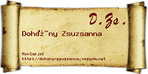 Dohány Zsuzsanna névjegykártya