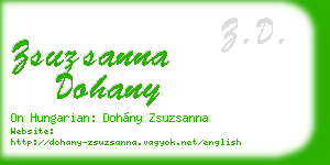 zsuzsanna dohany business card