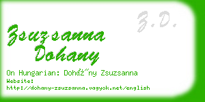 zsuzsanna dohany business card